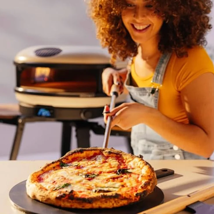 GOZNEY° Utility Pizzaschieber, rostfreier Stahl Wendeheber mit Buchenholzgriff, 152 mm Kopfdurchmesser, 800 mm Stiel – Bild 4