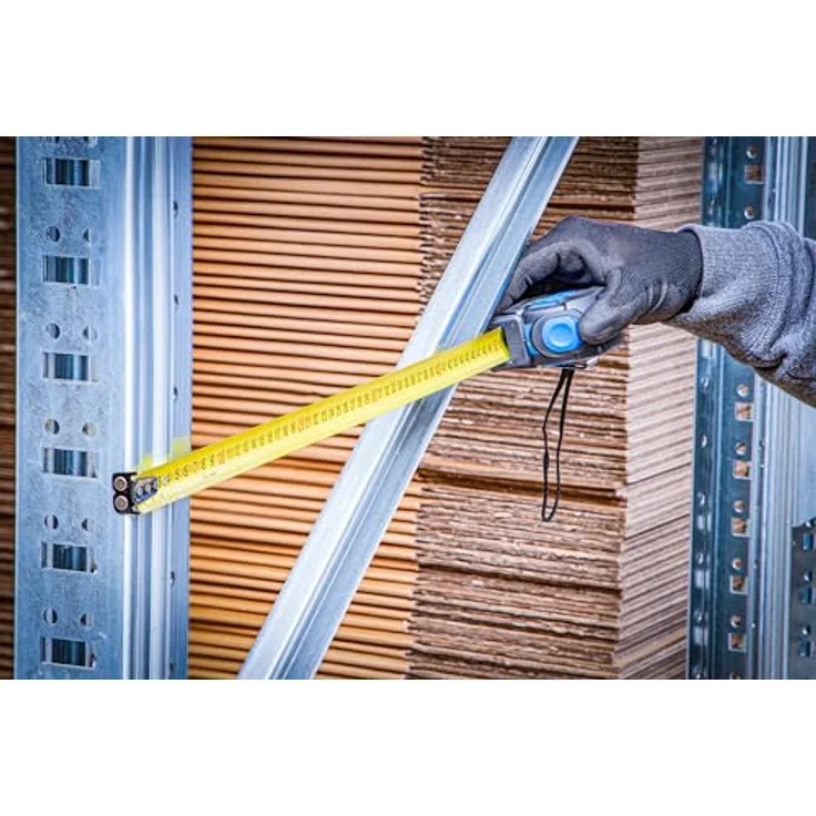 BGS 74351 Rollbandmaß 19mm x 5m, gelber Bandstahl, metrische Skala, magnetischer Anschlag – Bild 3