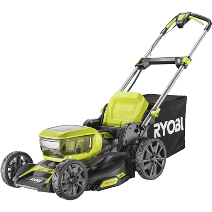 Ryobi ONE+ Akku-Rasenmäher RY18LMX46A-250, 46 cm Schnittbreite, 2x 18 V 5 Ah Akkus, bürstenloser Motor, 7-stufige Schnitthöhenverstellung – Bild 2