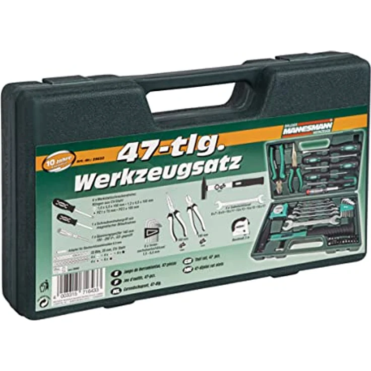 Brüder Mannesmann Werkzeug M29032 Werkzeugkoffer, 47-tlg – Bild 3