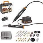 WORX Akku Multifunktionswerkzeug & Lötkolben Set 18V(20V MAX) MakerX WX988, Bürstenlos Motor, PowerShare, mit Universal Zubehören 2Ah Akku & Ladegerät, Hub, Variable Drehzahl, Temperatur Einstellbar