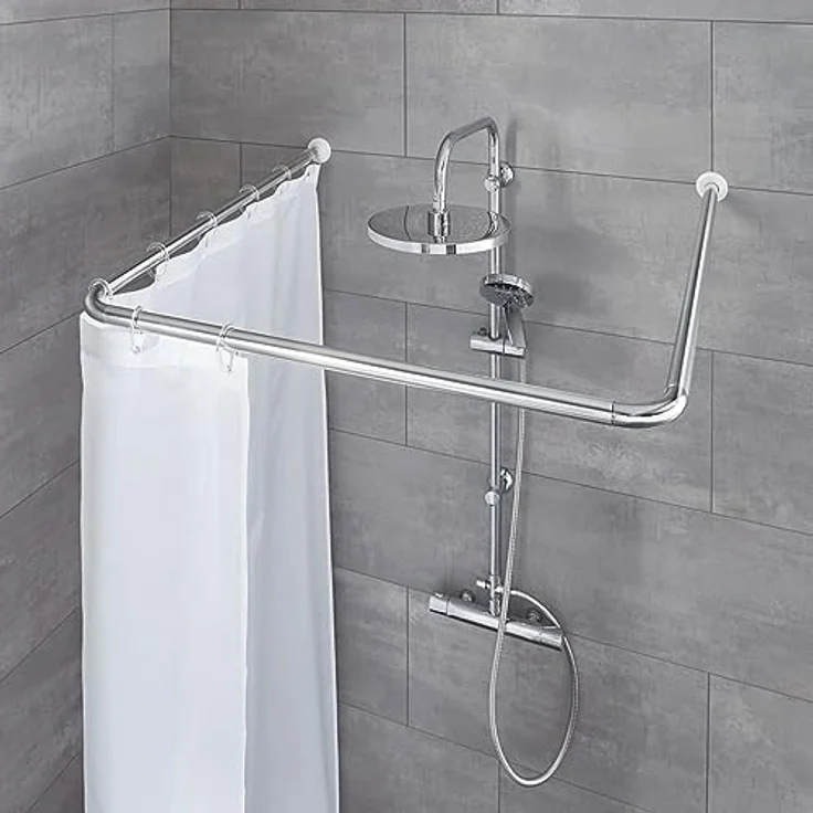 Kleine Wolke Universalstange für Dusche oder Badewanne Ø 25 mm Farbe Chrom 3 Grössen – Bild 5