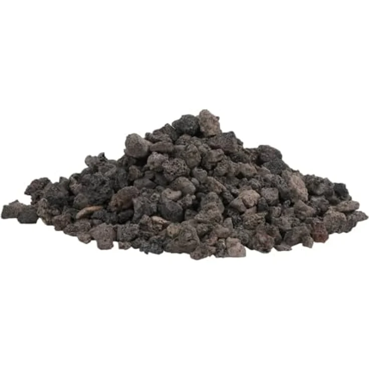 vidaXL Lavagranulat, Lavastein Biologische Filter, Multifunktional Lavamulch für Aquarium Landschaftsbau, Vulkangestein Garten Deko Steine, Schwarz 10 kg 1-2 cm – Bild 1