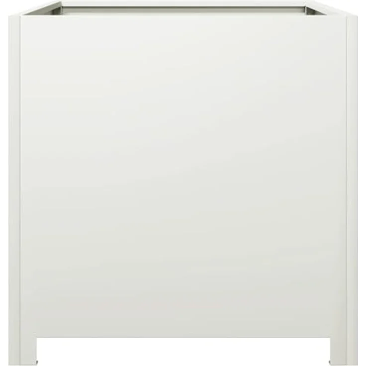 vidaXL Pflanzkübel Weiß 50x50x50 cm Stahl - Großer Blumenkübel für Garten, Balkon und Terrasse – Bild 5