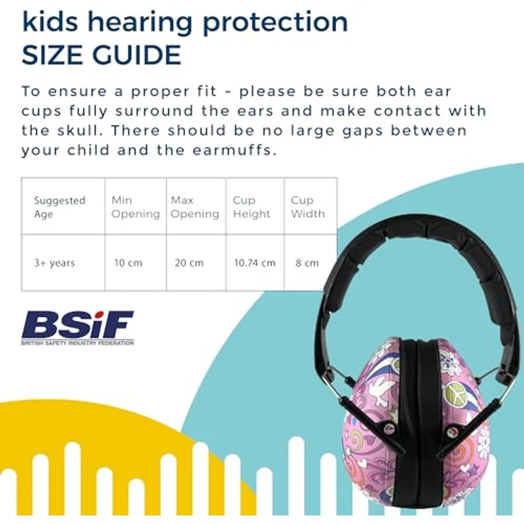 Baby Banz Earmuff Kidz, Gehörschutz für Kinder 2-5 Jahre, SNR 26 dB, größenverstellbar, gepolsterte Ohrmuscheln – Bild 7