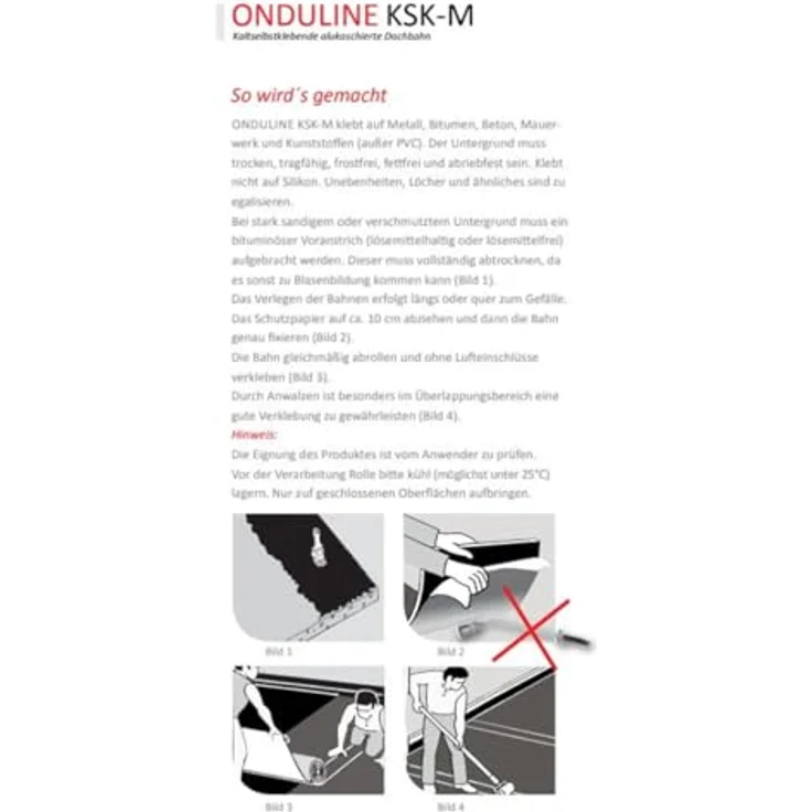 Onduline Dachbahn KSK-M 5 x 1 m = 5 m² silbergrau – Bild 5