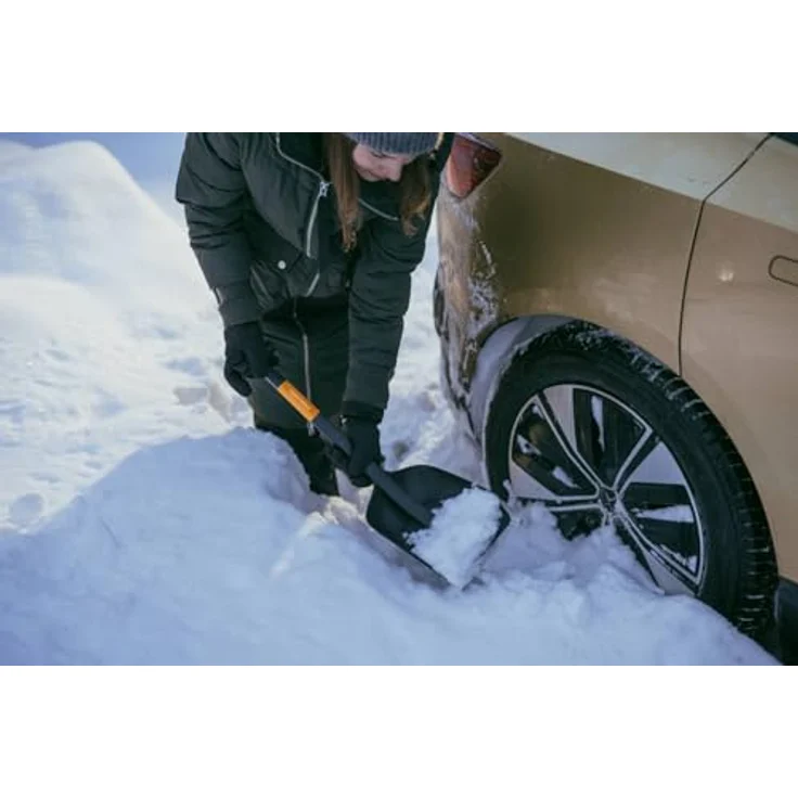 Fiskars Autoschaufel Schild-B.217mm H.240mm T-Griff, leicht und kompakt mit Stahlkante für Schnee und Eis – Bild 5