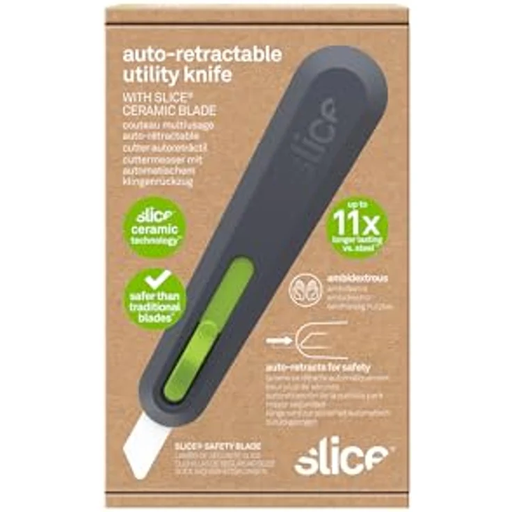 SLICE Cuttermesser Slice 10554, automatischer Klingenrückzug mit keramischer Sicherheitsklinge, ergonomischer Griff – Bild 7