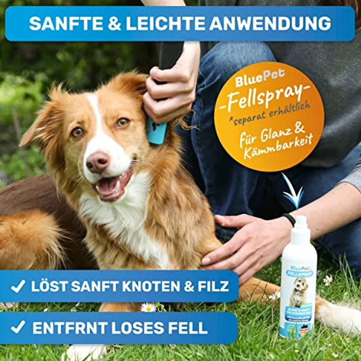 BluePet® Profi Entfilzungskamm für Hunde und Katzen | Entfilzungshaken | Entfilzungsmesser | Entfilzungsharke Katze | Knoten Entferner Katze | Entfilzungskamm Hund | Entfernt Verfilzungen und Knoten – Bild 3