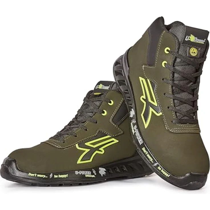 U-POWER Sicherheitshochschuh TYLER ESD S3 CI SRC, Mikrofaser in Leder-Optik, Größe 48, durchtrittsicher, atmungsaktive Aluminiumkappe, New Generation PU-Sohle – Bild 4