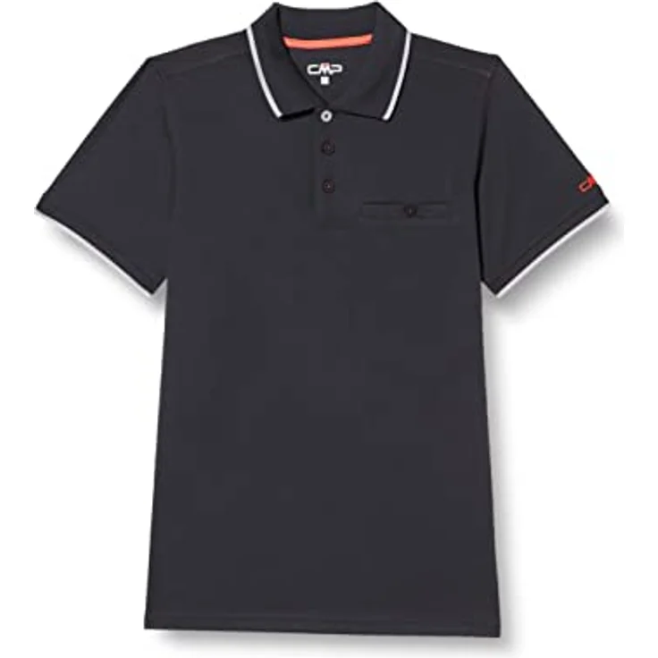 CMP Campagnolo Herren Piquet Polo T-Shirt, Grau, schnell trocknend für Bergsport und Alltag, Größe 58 (4XL) – Bild 1