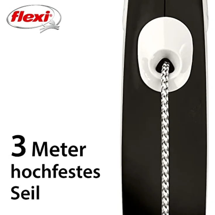 flexi Hundeleine, ausziehbar, mit weichem Griff, 3 m / 5 m / 8 m / 8 m / 8 - 20 kg , XS – Bild 3