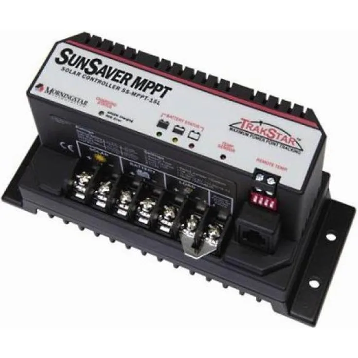 Morningstar Sunsaver SS-MPPT-15L, Solar-Laderegler mit MPPT-Technologie, 15A, für 12V/24V Systeme, Epoxidharz-geformt, bis zu 97,5% Effizienz