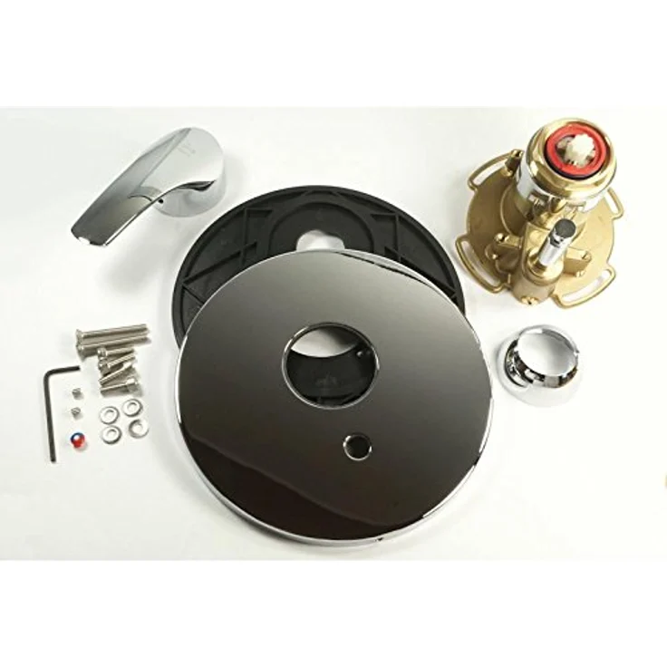 heinrichschulte Wannenarmatur ascona_1 Einhand UP-Wannenarmatur Fertigbauset, verchromt, mit automatischem Druckumsteller und Keramik-Kartusche 44mm – Bild 2