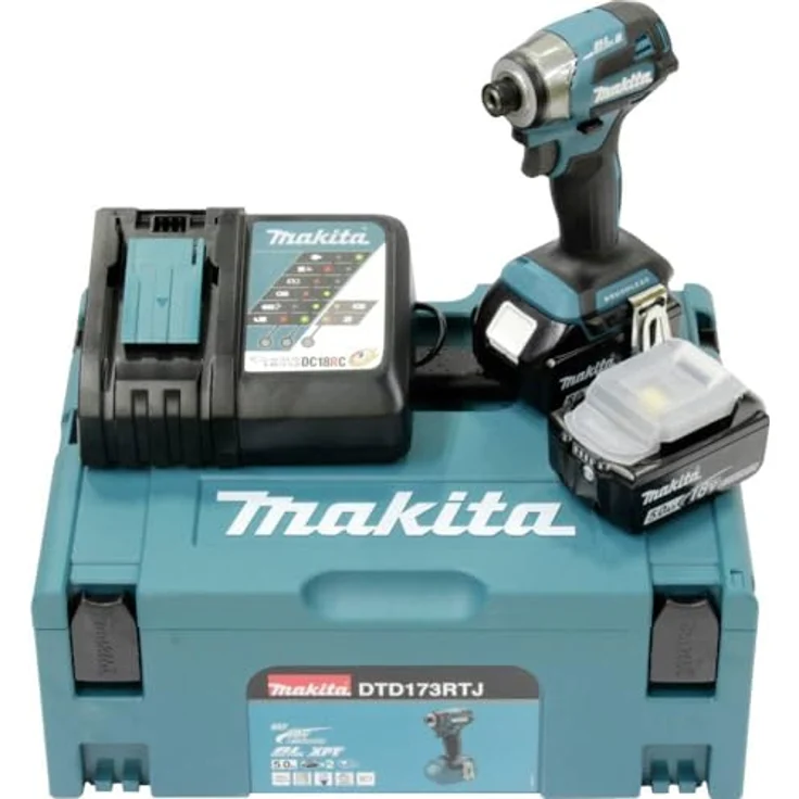 Makita Akku-Schlagschrauber DTD173RTJ, 18V, 2x 5,0 Ah, inklusive Ladegerät im Makpac – Bild 2