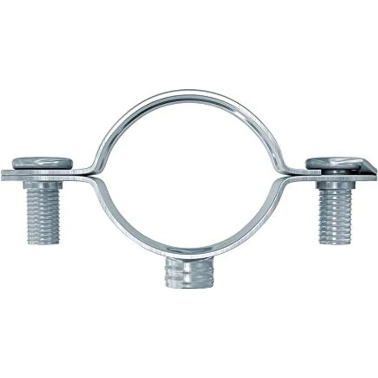 Fischer 60192 Schraubabstandsschelle AM 22, Metall-Schelle zur Befestigung von Stahlpanzerrohren und Elektrokabeln, 50 Stück – Bild 1