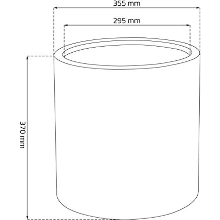 Keter Curver Garten Pflanzentopf, mittelgroß mit rundem Boden, schokoladenbraun, elegantes Rattan-Finish, Drainagelöcher für optimale Bewässerung – Bild 4