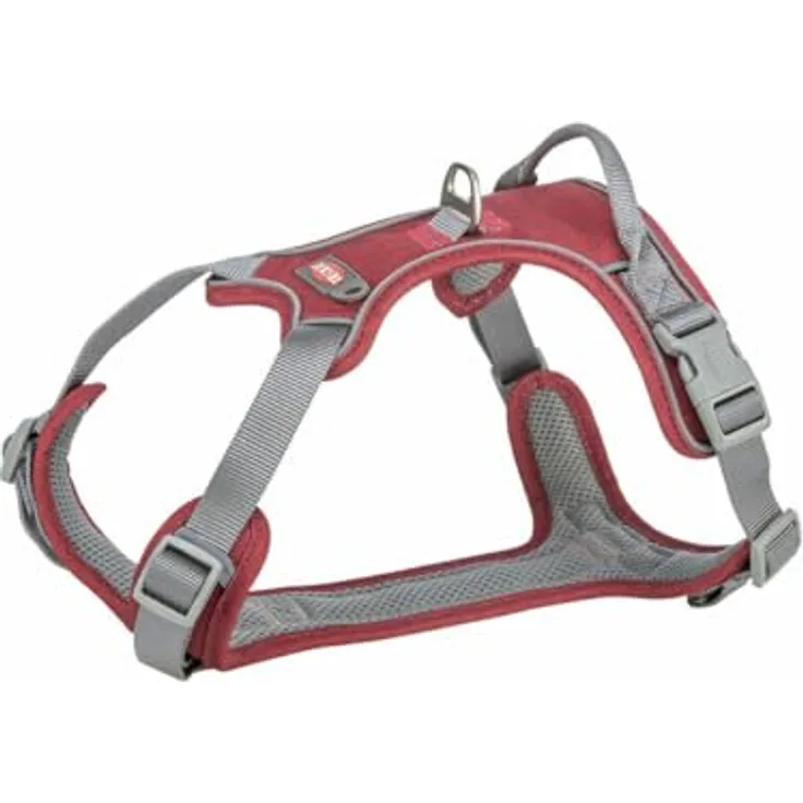 Trixie Active Hundegeschirr, Rot, Größe M, Maß: 27 x 38 x 6 cm, mehrfarbig