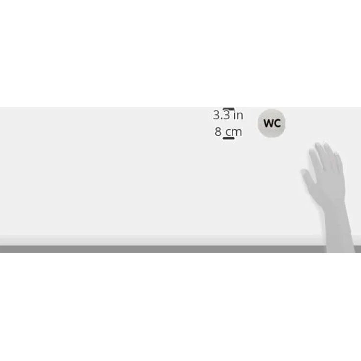Durable Türschild Picto rund (WC, 83 mm) metallic silber, 490723 – Bild 4