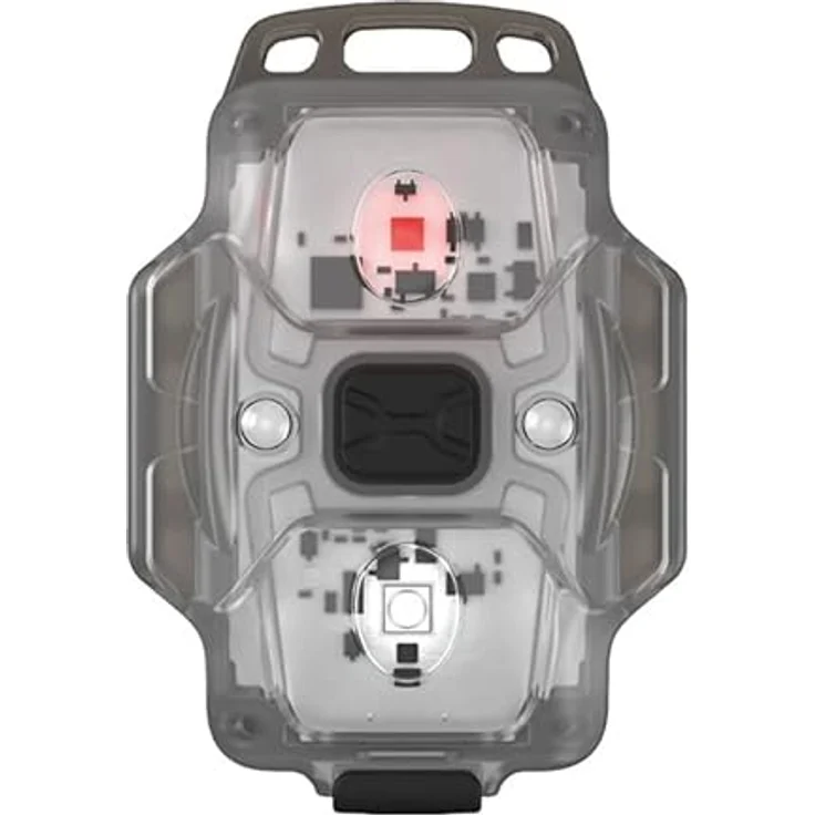 Armytek Crystal Kompakte Multifunktionslampe 4 in 1 mit weißem und rotem Licht Micro USB Aufladbarer (Grau) – Bild 1