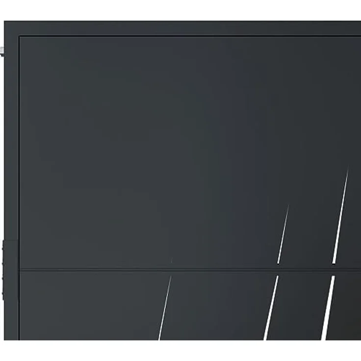 vidaXL Gartentor Anthrazit 105x155 cm Stahl Gras-Design Abschließbar 3 Schlüssel – Bild 6