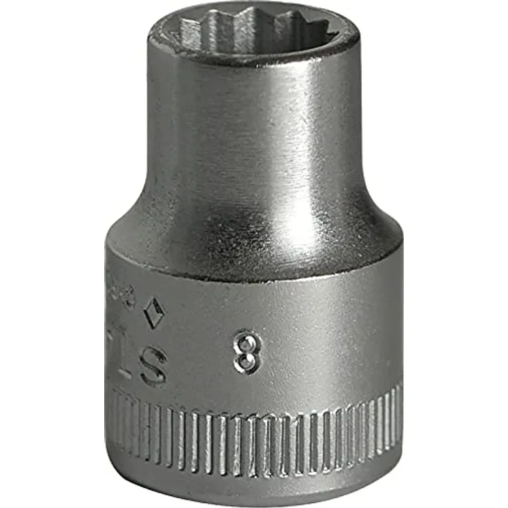 Stahlwille Bit- und Steckschlüsselset 3/8″ mit 8 mm Steckschlüsseleinsätzen, aus HPQ®-Hochleistungsstahl, verchromt, DIN 3124 und ISO 2725-1 konform