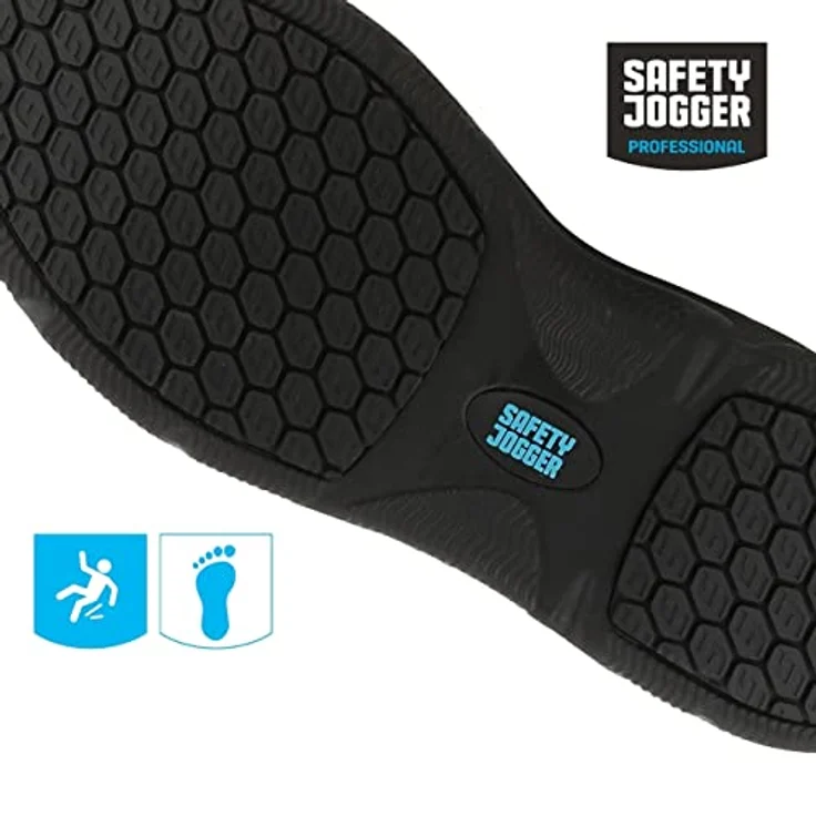 Safety Jogger Champ O2 Low, Berufsschuh schwarz, ESD-zertifiziert, rutschfest, metallfrei, Größe 46 – Bild 5