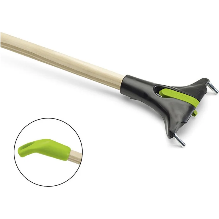 Nölle Profi Brush Stiel BECOnnect, 135 cm Holz-Stiel mit ergonomischer Kappe und einhandverriegelbarem Kopf