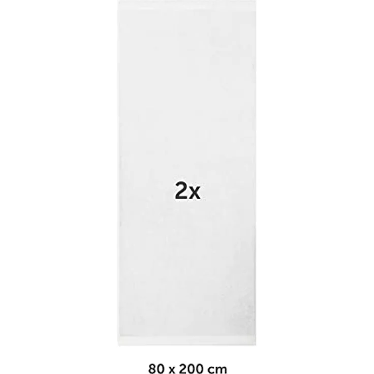 Blumtal Saunatuch 80x200 cm, Weiß, Oeko-Tex® Standard 100, 100% Baumwolle, hohe Saugfähigkeit, mit Aufhängeschlaufe – Bild 2
