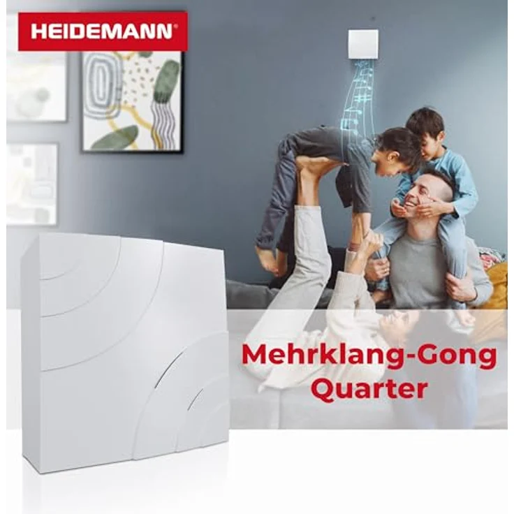 Mehrklang-Gong Quarter weiss für Trafo oder Batterie - Heidemann – Bild 6