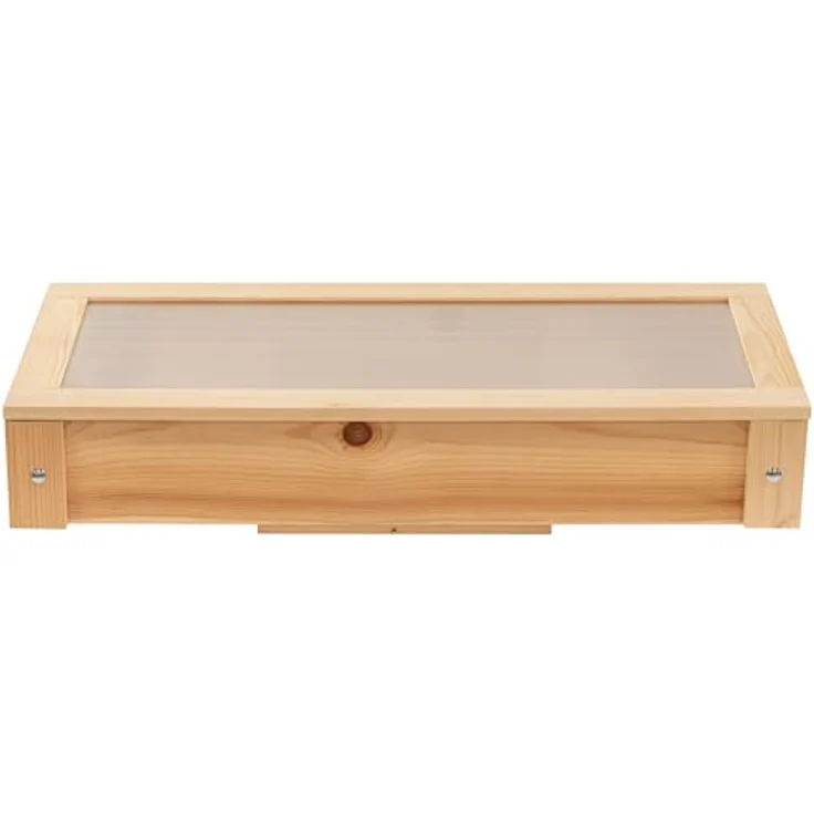 ITA Frühbeet Aufsatz aus Holz, 80x37x10 cm, wetterfest mit Polycarbonat Fenster, FSC-zertifiziert, ideal für ITA Hochbeete, Made in EU – Bild 2