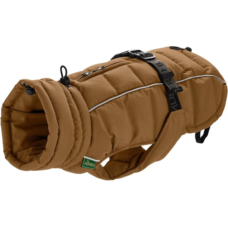 Hunter Tierbedarf Hundemantel Paxson Mops & Co. karamell, Polyester, reflektierende Paspeln, elastische Schlaufen, waschbar bei 30 °C – Bild 1