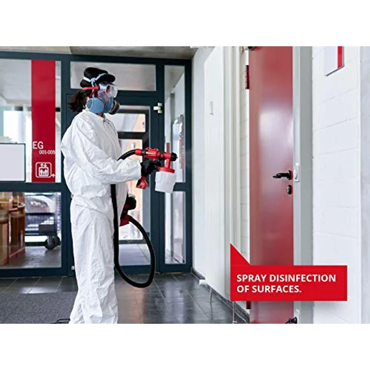 Einhell Elektrisches Farbsprühsystem TC-SY 700 S (700 W, halbstationär, mittelgroße bis große Arbeitsflächen, für Lacke, Lasuren und Innenwandfarben) – Bild 3
