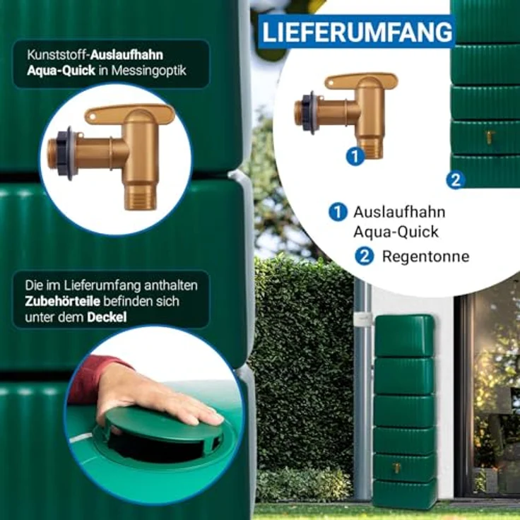 4rain Regenwasser-Wandtank Slim Wood 4023122153993 – Bild 5