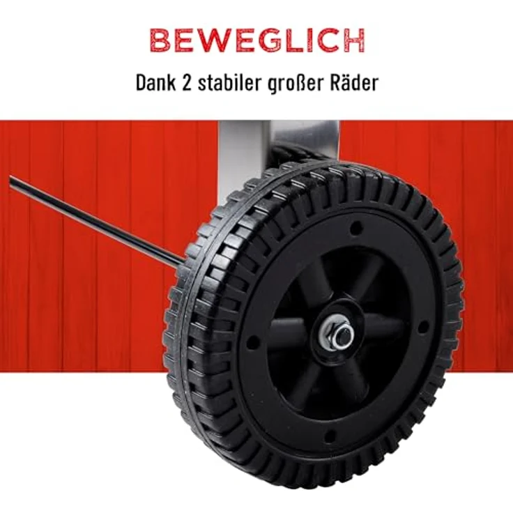 BBQ Holzkohlegrill Grillwagen aus Edelstahl 98 x 56 cm, Grillfläche 98 x 56 cm – Bild 9