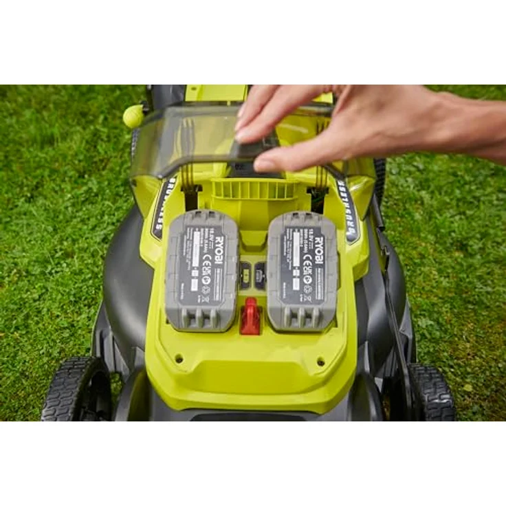 RYOBI 18 V ONE+ Brushless Akku-Rasenmäher RY18LMX40C-150, 40 cm Schnittbreite, 7-fache Höhenverstellung, Akku & Ladegerät - grün – Bild 5