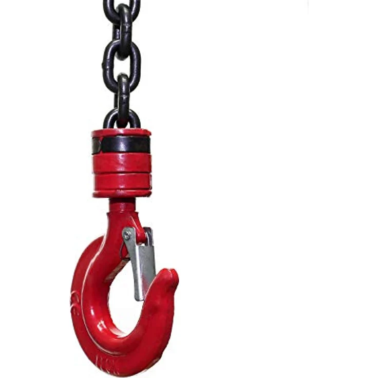 Wiltec Kettenzug 1000Kg 1T, 3M Kettenlänge, Hubhöhe 25M, robuster Seilzug mit drehbarem Lasthaken – Bild 4