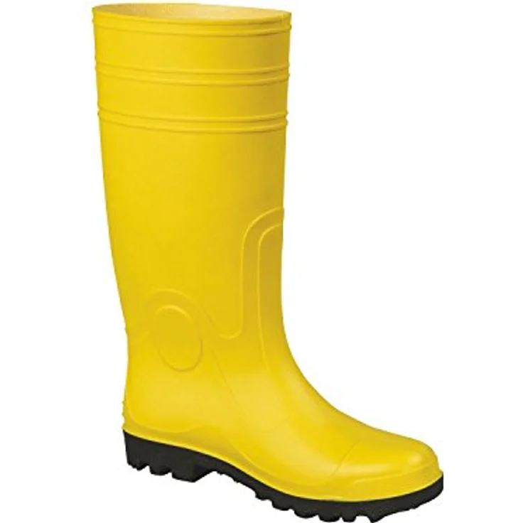 HELMUT FELDTMANN Bau-Stiefel S5D, Sicherheitsstiefel mit Stahlkappe und chemikalienbeständiger Sohle, gelb – Bild 2