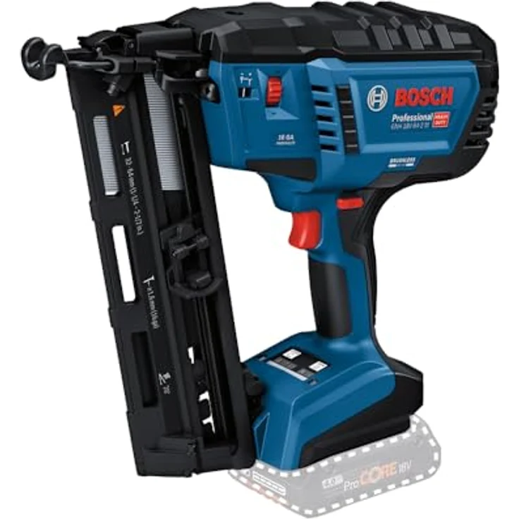 Bosch Akku-Holznagler GNH 18V-64-2 M, gasloser Stauchkopfnagler 16 ga mit geringem Rückschlag, ohne Akku und Ladegerät – Bild 1