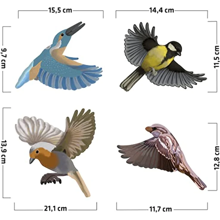 Gardigo Stickers Native Birds Fensteraufkleber Vogelbild Funktionsart Abschreckung 1St. – Bild 7