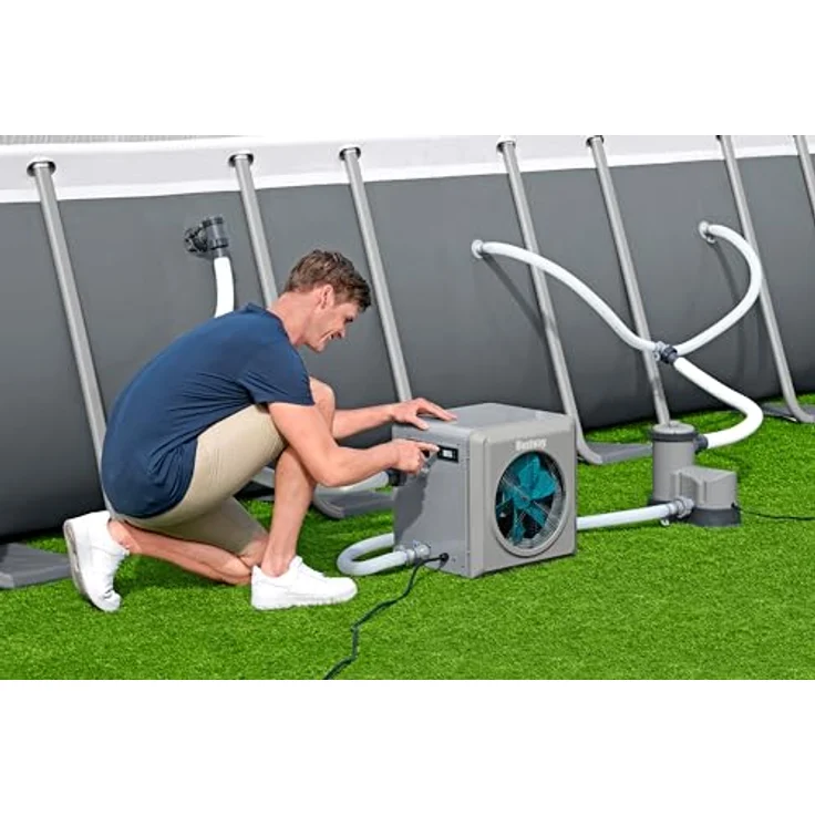 Bestway® Wärmepumpe Air Energy, 1.200 W, Elektrische Poolheizung für überirdische Pools, blau – Bild 8