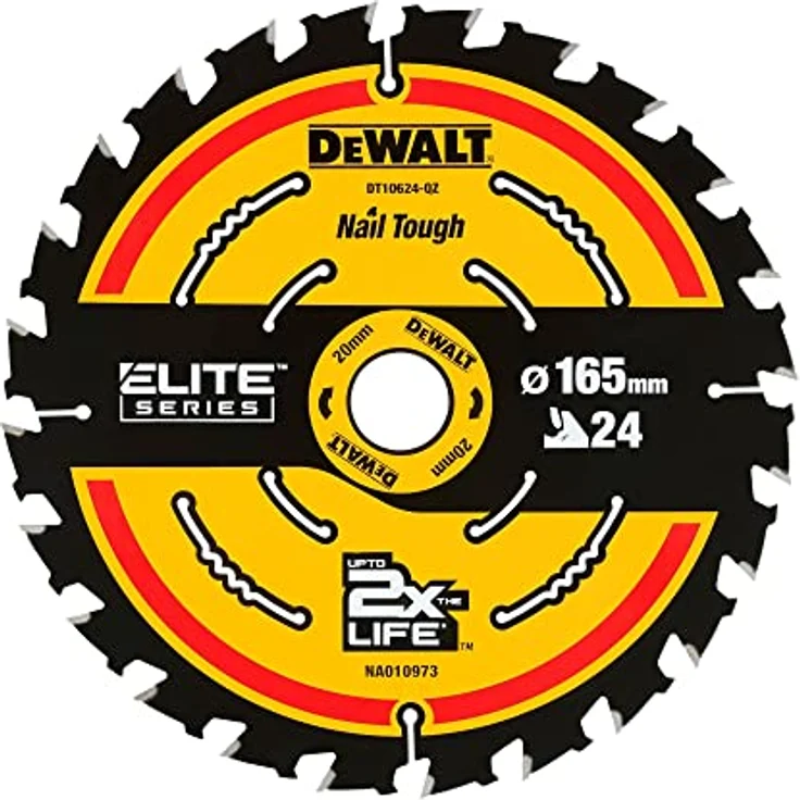 DeWalt DT10624-QZ Kreissaegeblatt Akku 165-20mm 24WZ, multi, 165 x 20 x 24T – Bild 2