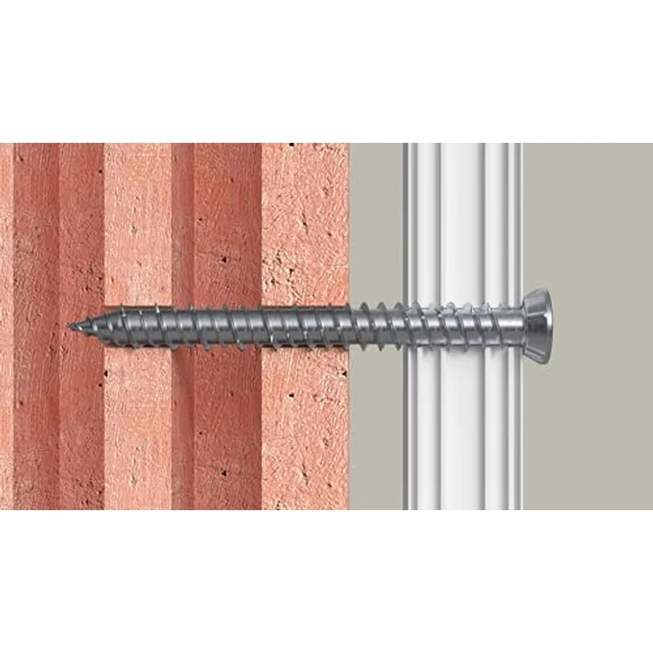 fischer Deutschland Vertriebs GmbH Fensterrahmenschraube FFS 7,5x102, Spezialschraube für wirtschaftliche Montage von Fensterrahmen, Flachkopf – Bild 6