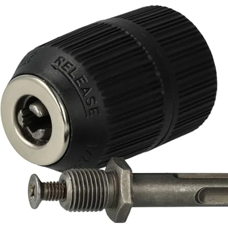 vhbw Schnellspannbohrfutter für Hikoki D13VL, D13VGWUZ, D13VB3LBZ, 2-13 mm Spannweite, schwarz, mit SDS Plus Adapter – Bild 5