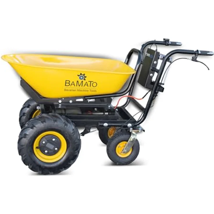 BAMATO Elektrische Schubkarre MTR-300W, 300 kg Traglast, 400W Motor, max. 6,0 km/h, Muldenvolumen 100 Liter, stufenlose Geschwindigkeit – Bild 2