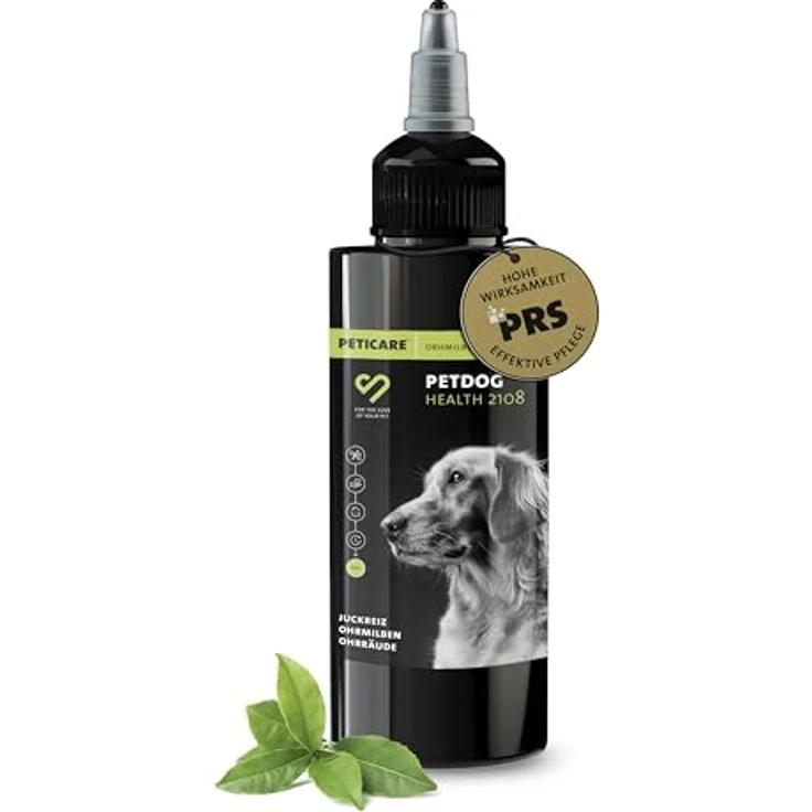 Peticare Anti-Parasiten Mittel für Hunde-Ohren | Gegen Ohrmilben Räude Pilze | lindert Juckreiz & fördert Regenerationsprozess | einzigartiges PRS® System für Lange Wirkung - petDog Health 2108 – Bild 1