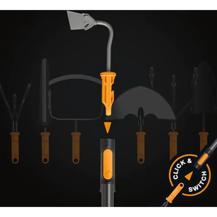 Fiskars Doppelhacke Gartenhacke 1080683, 190 mm QuikFit™, Edelstahlklinge zur Unkrautentfernung und Bodenlockerung – Bild 4