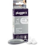Pluggerz Ohrstöpsel Music Premium Doppelpack mit Spezial-Filter, Silikon, über 100x wiederverwendbar, Aufbewahrungsbox, antiallergisches Material