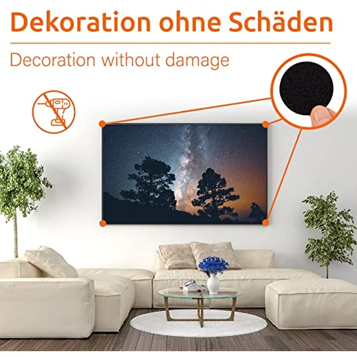 ECENCE 18x Klett Klebepads selbstklebend, rund wiederverwendbares Klettpad für Auto, Haushalt, Wände, Boden, Extra stark, Befestigung ohne Bohren Schwarz – Bild 4