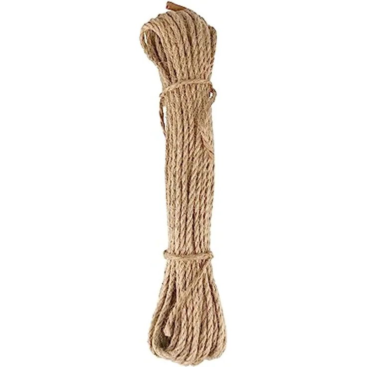 D.RECT- Juteseil 4mm 10m -Hanfseil Naturfasersseil Naturfasern Tauwerk Jutegarn Juteleine Jutetau Jutefasertau Juteschnur Jutegewebe Jutezopf Jutekordel Juteseil gedreht Juteseil geflochten